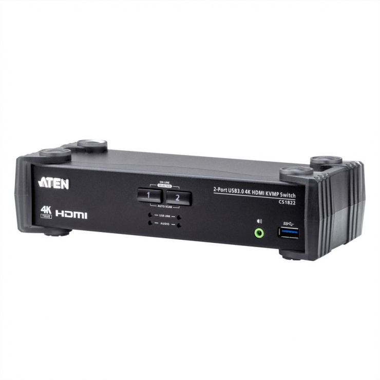 Switch KVMP 4K HDMI + 2 x USB 3.0, ATEN CS1822 ATEN 3.0 imagine 2022 3foto.ro